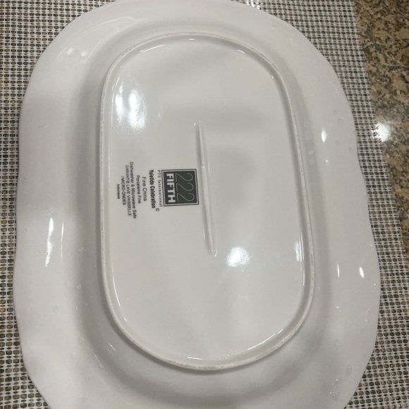 222 Fifth Yuletide Celebration Oval Serving Platter - 3 available - Picture 5 of 7